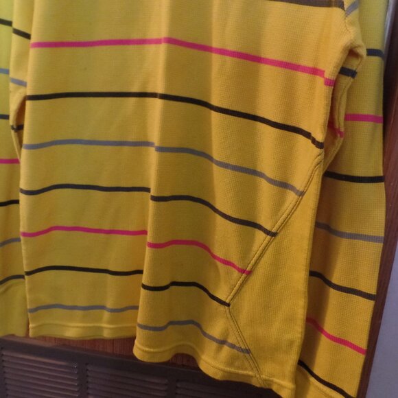 Volcom Men's Multicolored Striped Waffle-Weave Shirt, Size L - Picture 3 of 5